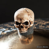 Large grim skull cymbal topper
